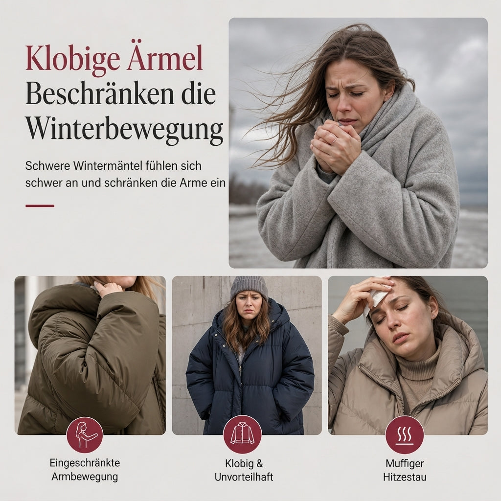 Gepolsterte ärmellose Kapuzenjacke für Damen, mittlere Länge, Freizeitstil