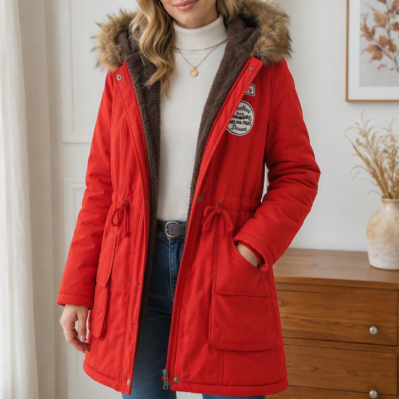 👥 Über 80.000 Käufer haben bereits zugeschlagen! Damen-Parka-Jacke mit warmem Futter und Kapuze
