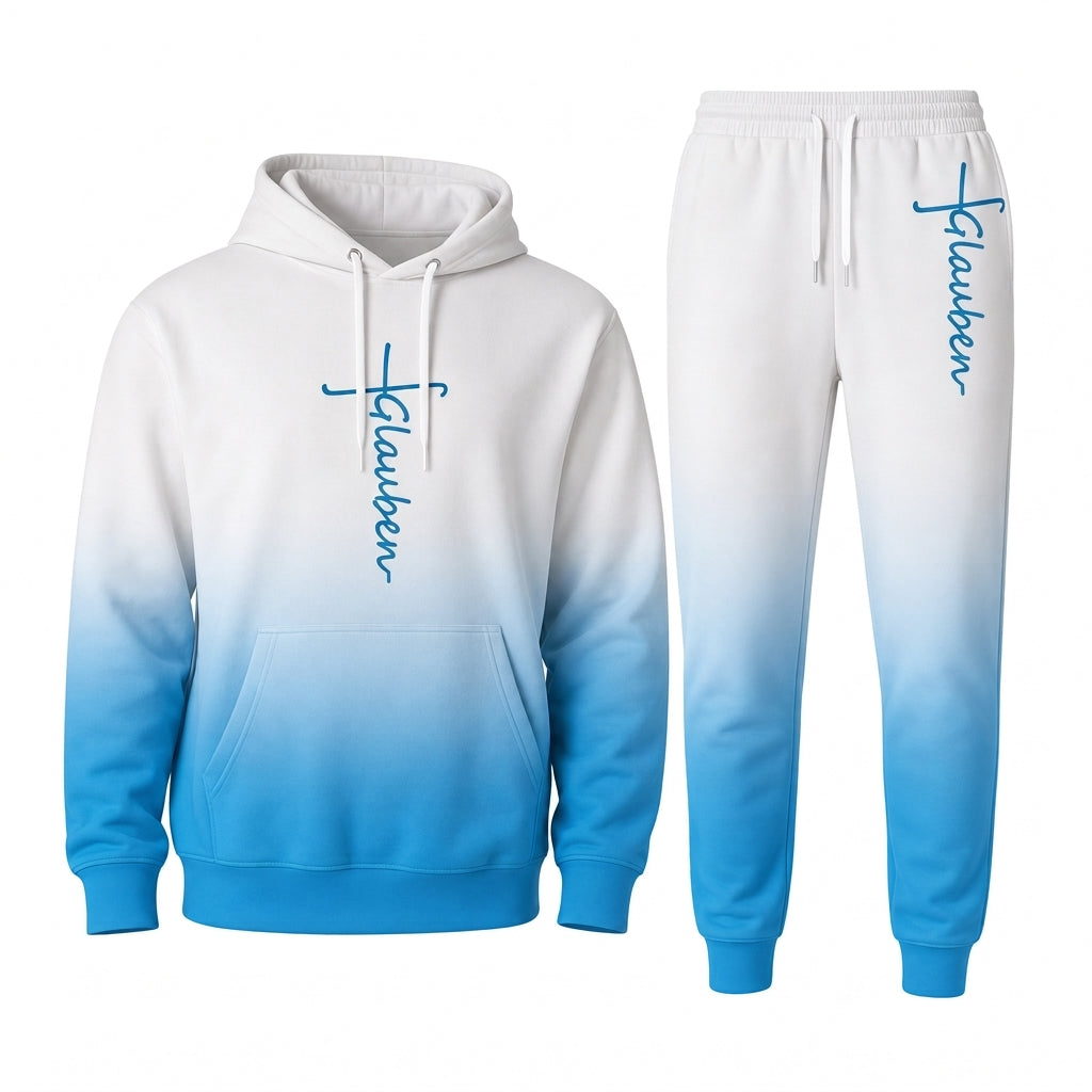 📢🎉50%Rabatt!!!🛍️✨Herren 3D-Digitaldruck Langarm-Kapuzenpullover und Hosen Set, lockerer Trainingsanzug für Frühling und Herbst