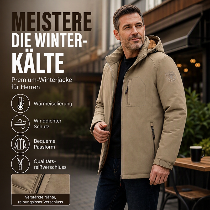 📢🎉50%Rabatt!!!🛍️✨Wasserdichte warme Herren-Winterjacke mit Kapuze