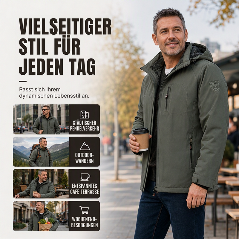 📢🎉50%Rabatt!!!🛍️✨Wasserdichte warme Herren-Winterjacke mit Kapuze