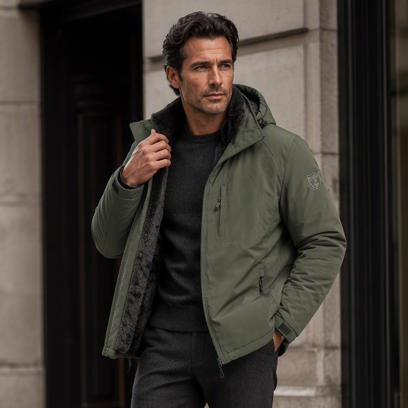 📢🎉50%Rabatt!!!🛍️✨Wasserdichte warme Herren-Winterjacke mit Kapuze