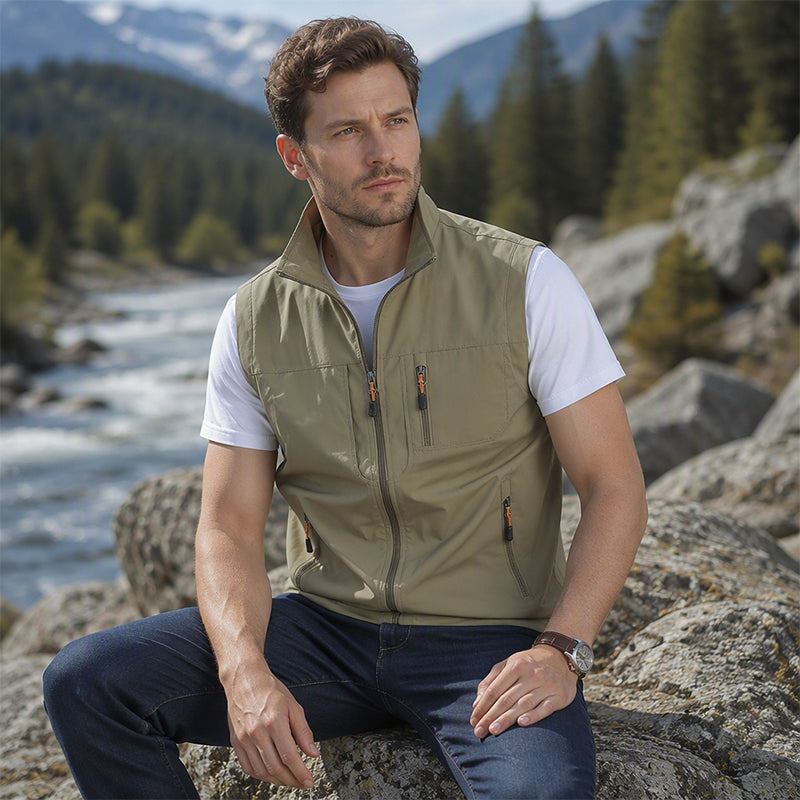 🔥Beliebtes Produkt ！✨Herren-Freizeit-Stehkragen-Outdoorweste