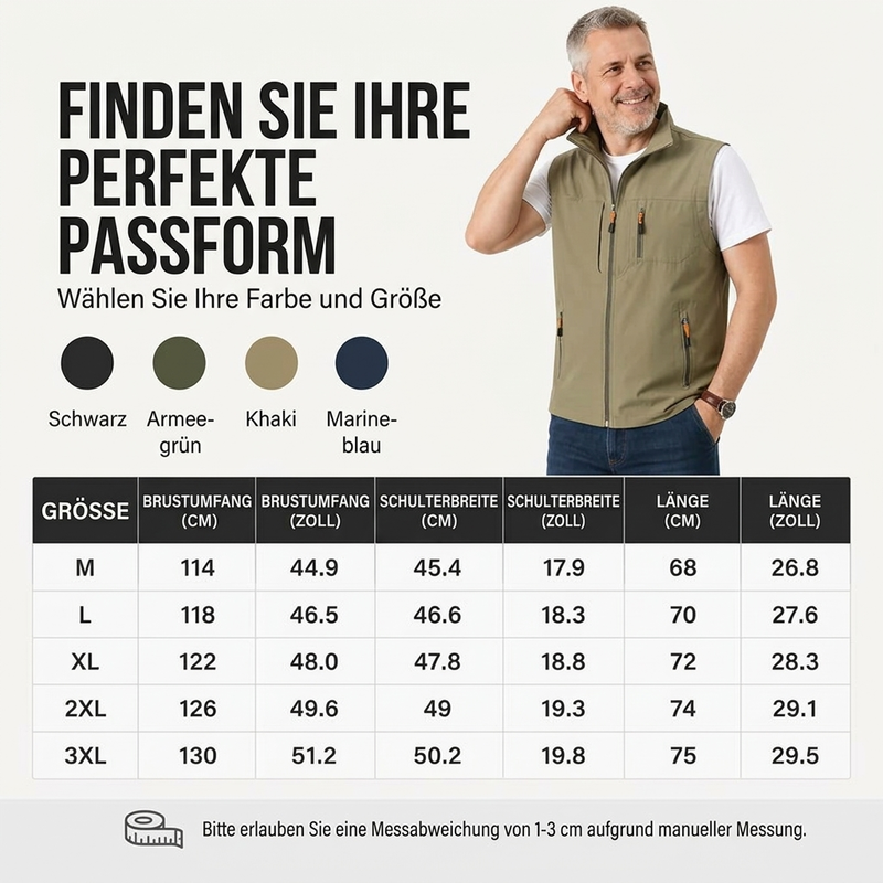 🔥Beliebtes Produkt ！✨Herren-Freizeit-Stehkragen-Outdoorweste