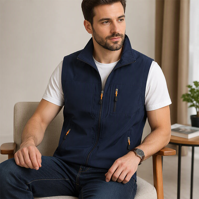 🔥Beliebtes Produkt ！✨Herren-Freizeit-Stehkragen-Outdoorweste