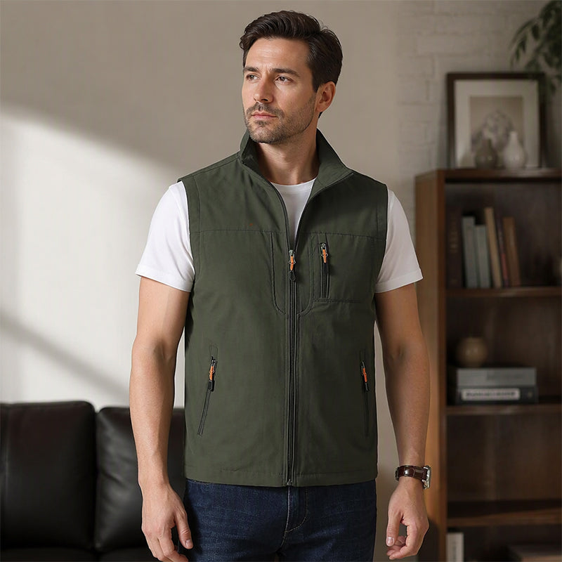 🔥Beliebtes Produkt ！✨Herren-Freizeit-Stehkragen-Outdoorweste