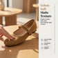 🥿 50% RABATT + GRATIS SOCKE! 👣 Bequeme Ballerinas aus PU in Wildlederoptik mit Riemchen – Weich, flexibel & stilvoll für jeden Tag 🧦