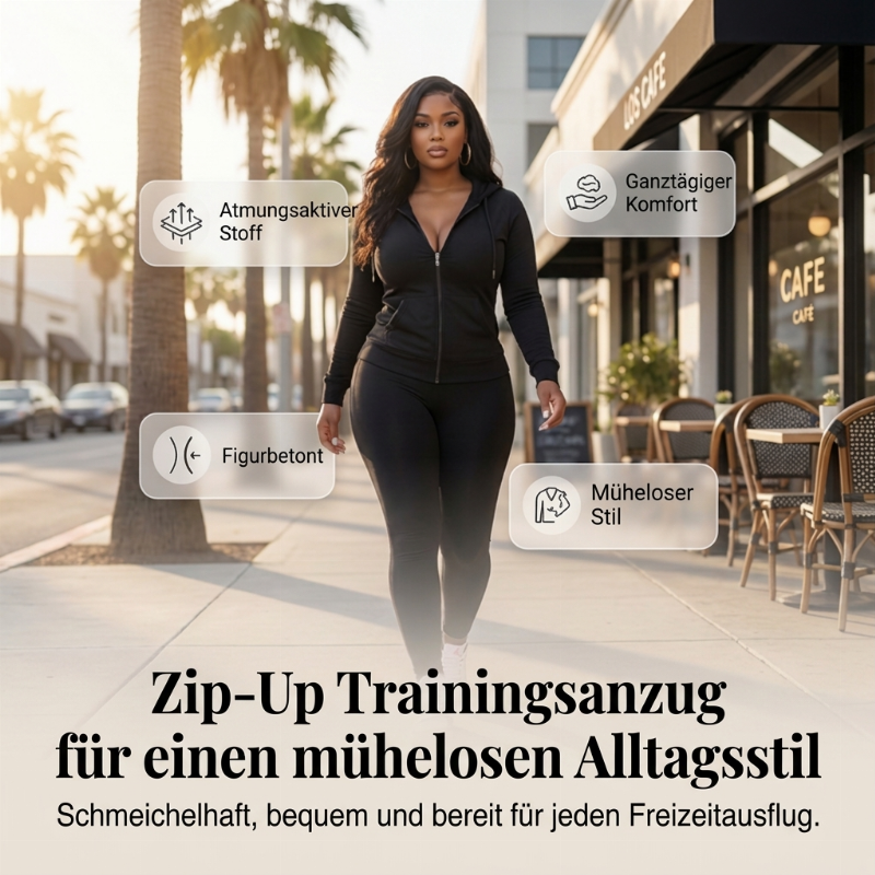 🔥Beliebtes Produkt ！✨Damen-Jogginganzug mit Kapuze und langen Ärmeln