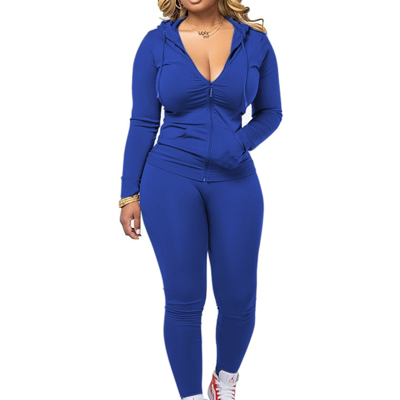 🔥Beliebtes Produkt ！✨Damen-Jogginganzug mit Kapuze und langen Ärmeln