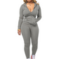 🔥Beliebtes Produkt ！✨Damen-Jogginganzug mit Kapuze und langen Ärmeln