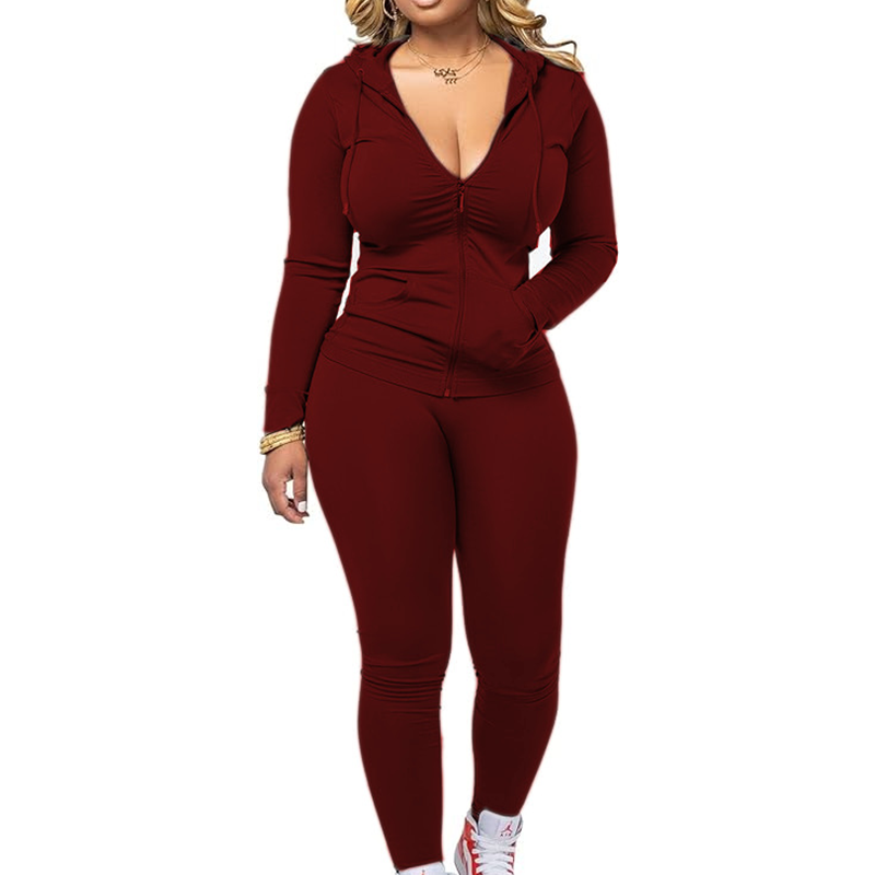 🔥Beliebtes Produkt ！✨Damen-Jogginganzug mit Kapuze und langen Ärmeln