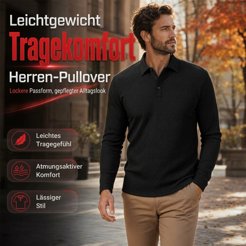 📢📢50%Rabatt!!!🎉🌟 Der Look, den alle suchen – bei uns 50% günstiger! Strukturiertes, leichtes Langarm-Sweatshirt für Herren