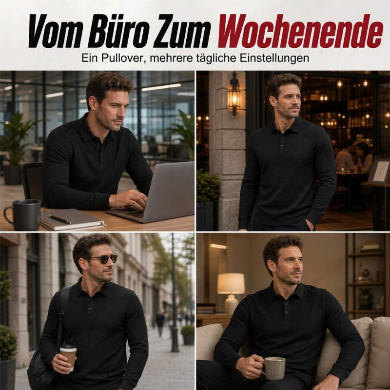 📢📢50%Rabatt!!!🎉🌟 Der Look, den alle suchen – bei uns 50% günstiger! Strukturiertes, leichtes Langarm-Sweatshirt für Herren