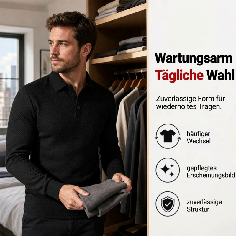 📢📢50%Rabatt!!!🎉🌟 Der Look, den alle suchen – bei uns 50% günstiger! Strukturiertes, leichtes Langarm-Sweatshirt für Herren