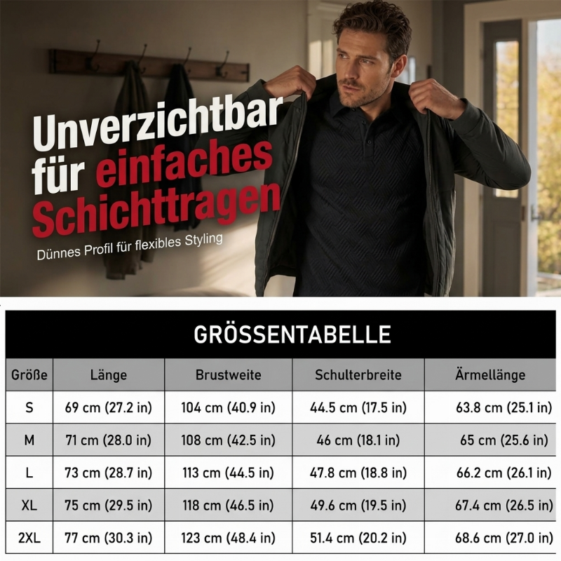 📢📢50%Rabatt!!!🎉🌟 Der Look, den alle suchen – bei uns 50% günstiger! Strukturiertes, leichtes Langarm-Sweatshirt für Herren