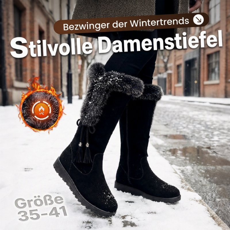 🙌 70% Wiederkaufquote – Qualität überzeugt! Warme, rutschfeste und abriebfeste Damen-Wadenstiefel