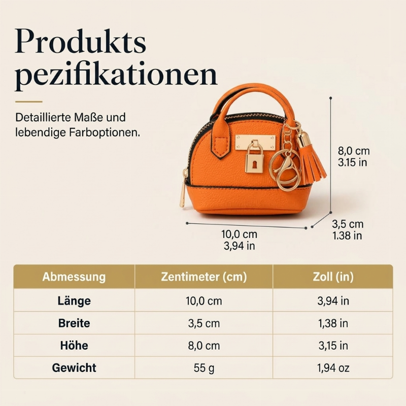 📢📢50%Rabatt!!!🎉✨Mini-Muschel-Tasche Schlüsselanhänger aus PU-Leder Lippenstift-Geldbörse für Münzen