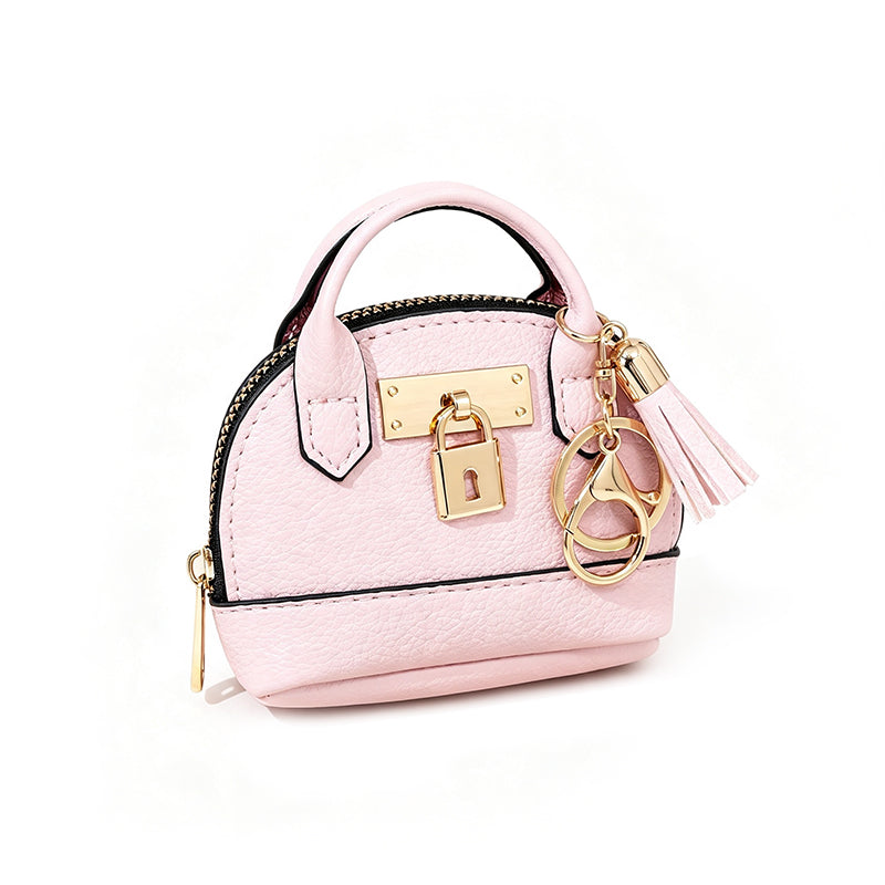 📢📢50%Rabatt!!!🎉✨Mini-Muschel-Tasche Schlüsselanhänger aus PU-Leder Lippenstift-Geldbörse für Münzen