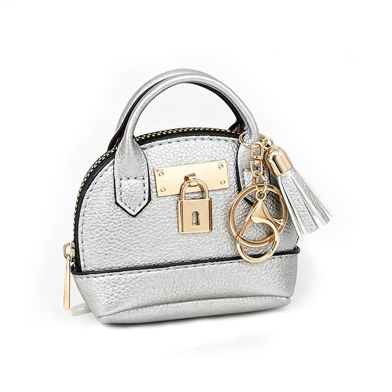 📢📢50%Rabatt!!!🎉✨Mini-Muschel-Tasche Schlüsselanhänger aus PU-Leder Lippenstift-Geldbörse für Münzen