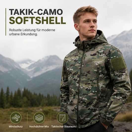 🔥Beliebtes Produkt ！✨Outdoor-Camouflage-Kapuzenjacke für Herren – Lässiger Camo-Look, bequemer Sitz & vielseitig kombinierbar
