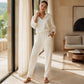 🧶 Damen-Set aus Kapuzen-Sweatshirt und Loungebhose – Bequem, lässig & immer passend – Jetzt 50% Rabatt!