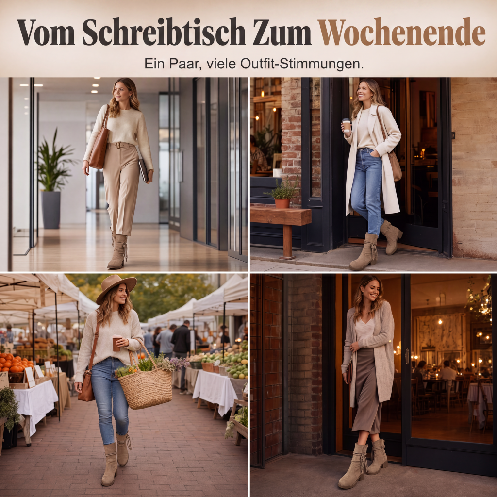 Lässige, weiche Damen-Stiefel bis zur Wade