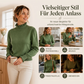 📢🎉50%Rabatt!!!🛍️✨Elegantes, gemütliches Strickoberteil für Damen mit Rüschenbesatz