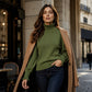 📢🎉50%Rabatt!!!🛍️✨Elegantes, gemütliches Strickoberteil für Damen mit Rüschenbesatz