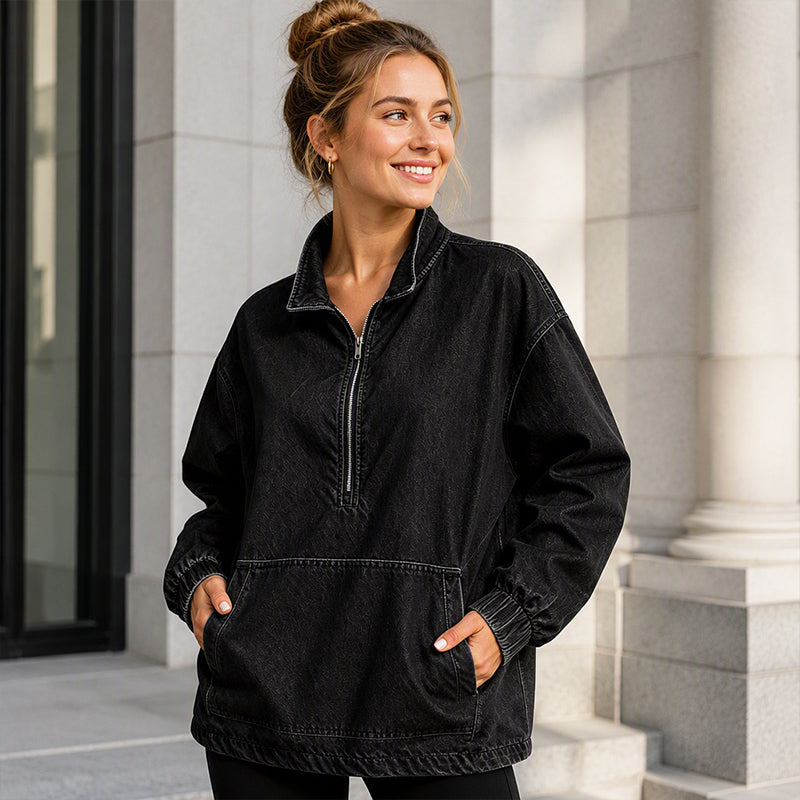Jeansjacke für Damen mit lockerer Passform