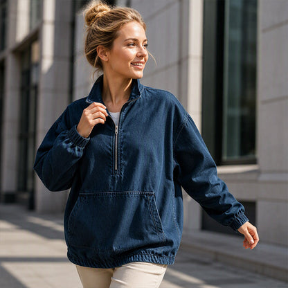 Jeansjacke für Damen mit lockerer Passform