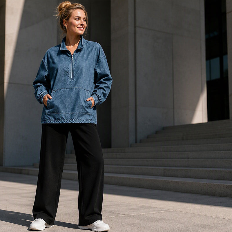 Jeansjacke für Damen mit lockerer Passform