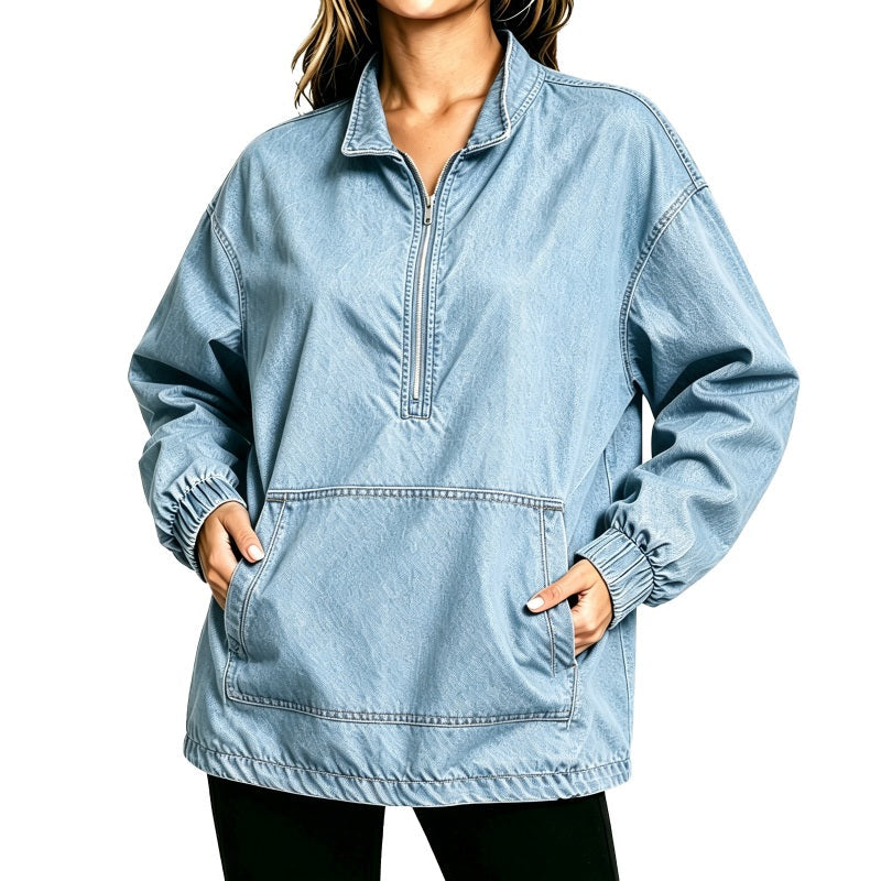 Jeansjacke für Damen mit lockerer Passform