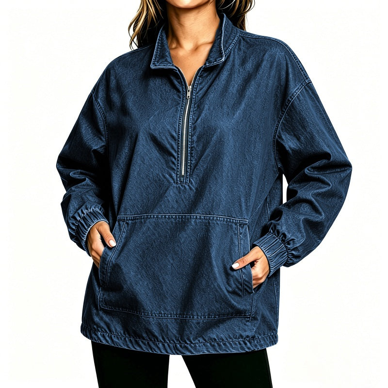 Jeansjacke für Damen mit lockerer Passform