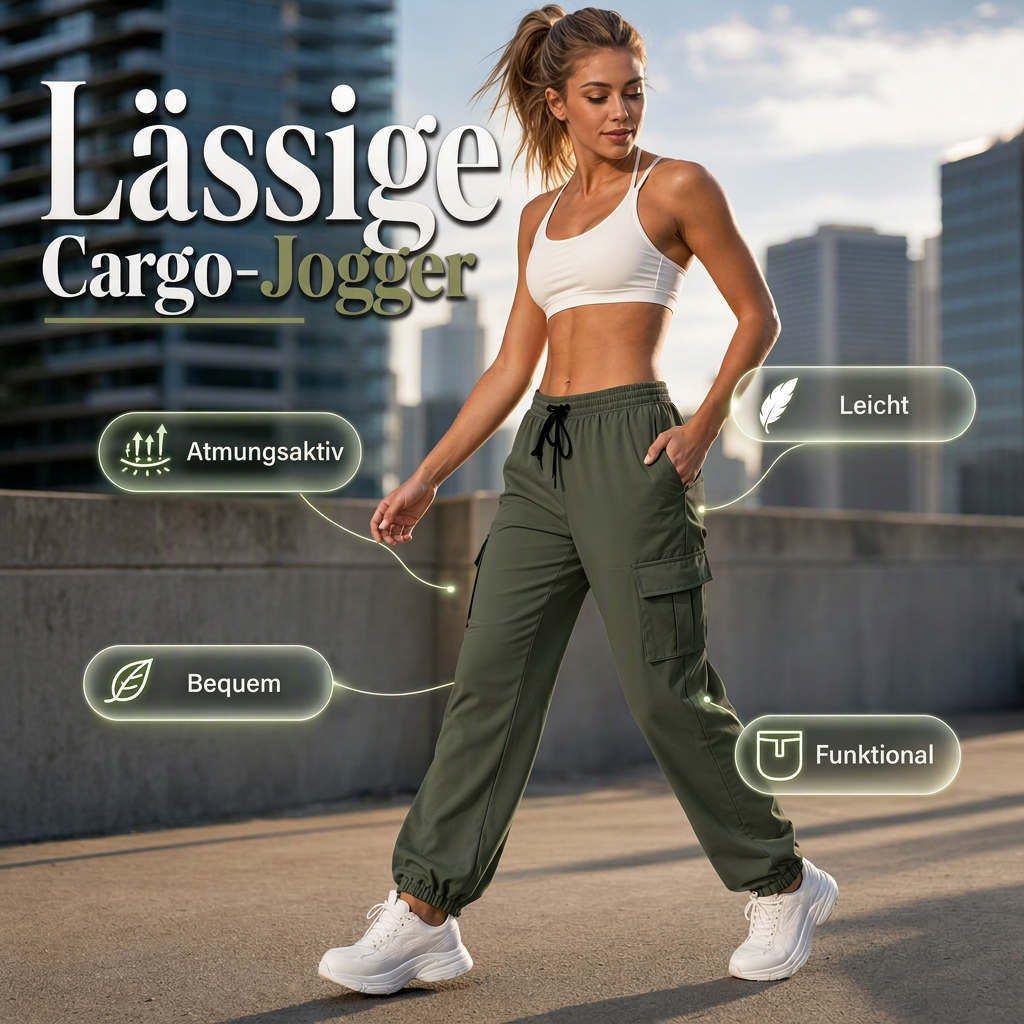 🔥Beliebtes Produkt ！✨Lässige Cargo-Jogginghosen für Damen