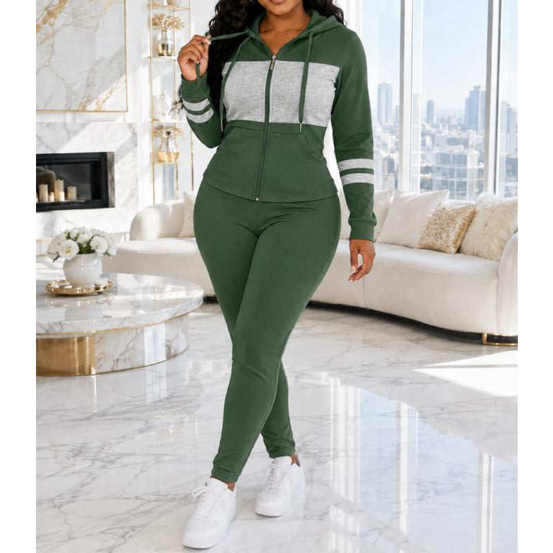 📢📢50%Rabatt!!!🎉✨Damen Freizeit-Set: Figurbetonter Hoodie und Hose