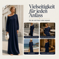 Damen Off-Shoulder Langarm Maxikleid