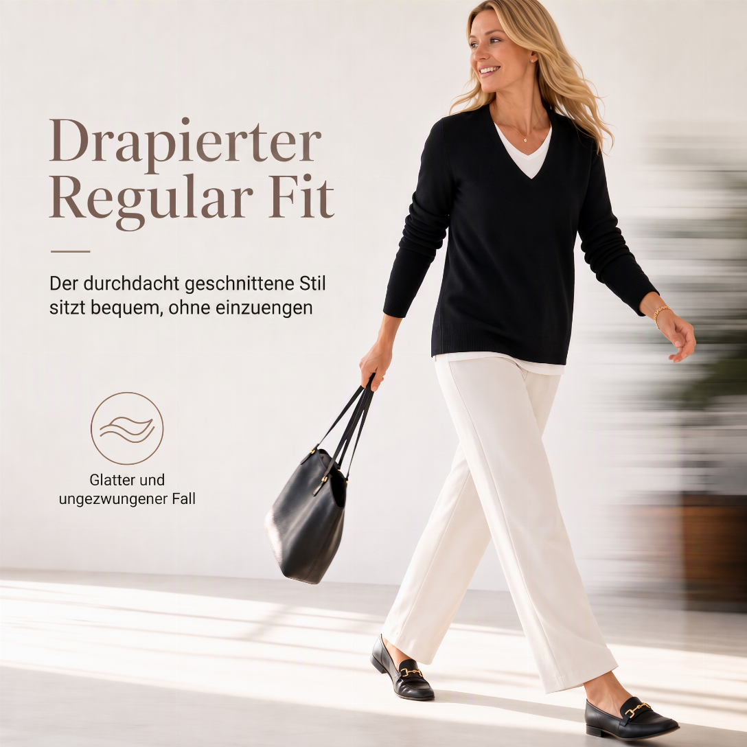 🔥Beliebtes Produkt ！✨Zweiteiliger Strickpullover mit V-Ausschnitt für Damen