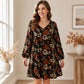🔥Beliebtes Produkt ！✨Elegantes Kleid für Damen mit Ahornblatt-Print