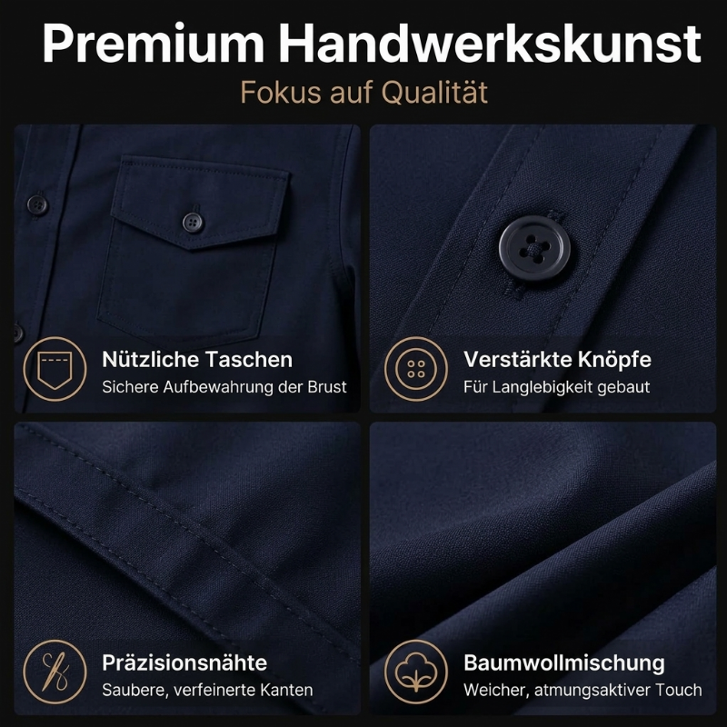 📢📢50%Rabatt!!!🎉✨Herren Zweiteiler-Set aus Polyester, bestehend aus Hemd und Hose