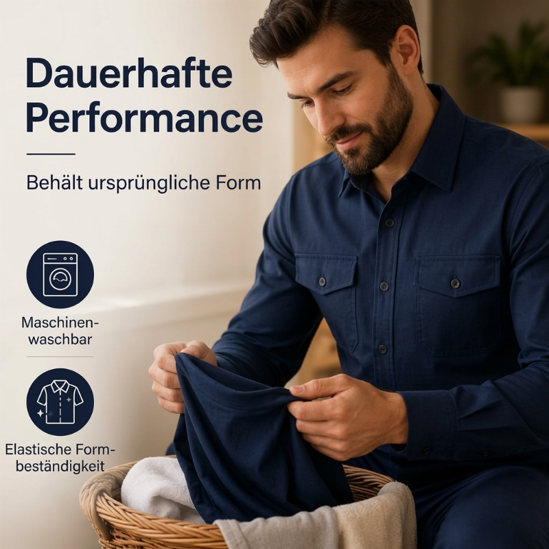 📢📢50%Rabatt!!!🎉✨Herren Zweiteiler-Set aus Polyester, bestehend aus Hemd und Hose