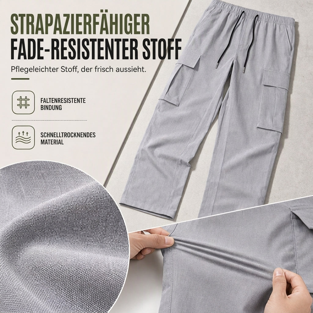 🔥Beliebtes Produkt ！✨Cargohose für Herren mit Kordelzug, legeres Modell für den Sommer