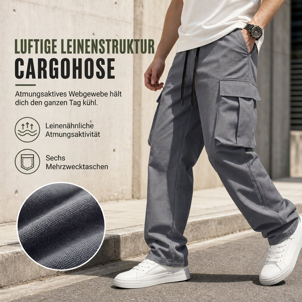 🔥Beliebtes Produkt ！✨Cargohose für Herren mit Kordelzug, legeres Modell für den Sommer