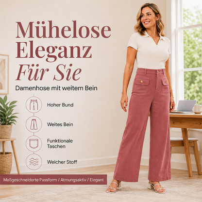 Weite Damen-High-Waist-Hosen