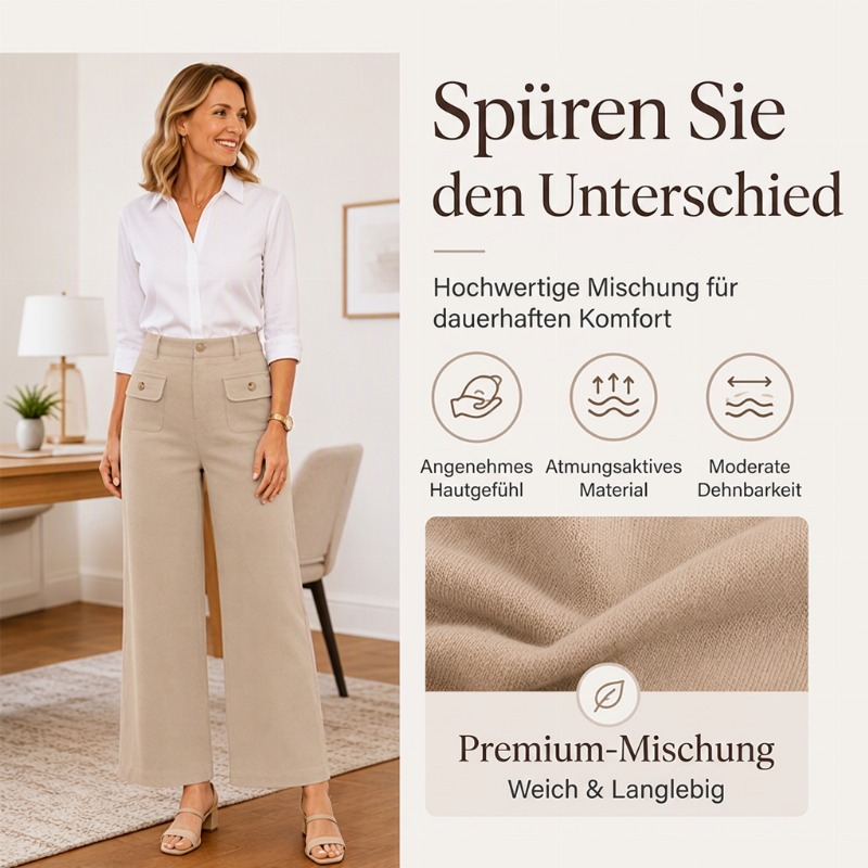 Weite Damen-High-Waist-Hosen