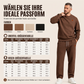 Herren-Jacquard-Sweatshirt mit Buchstabenmuster & Jogginghose mit Kordelzug Set