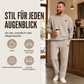 Herren-Jacquard-Sweatshirt mit Buchstabenmuster & Jogginghose mit Kordelzug Set