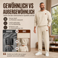 Herren-Jacquard-Sweatshirt mit Buchstabenmuster & Jogginghose mit Kordelzug Set
