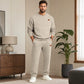 Herren-Jacquard-Sweatshirt mit Buchstabenmuster & Jogginghose mit Kordelzug Set