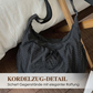 Karierte Cloud-Tasche mit Kordelzug und Raffungen