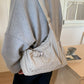 Karierte Cloud-Tasche mit Kordelzug und Raffungen